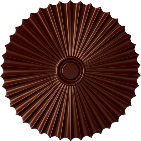 Ekena Millwork Shakuras Ceiling Medallion (For Canopies up to 5 3/4"), Hand-Painted Antique Copper, 33 7/8"OD x 2"P CM34SHACS